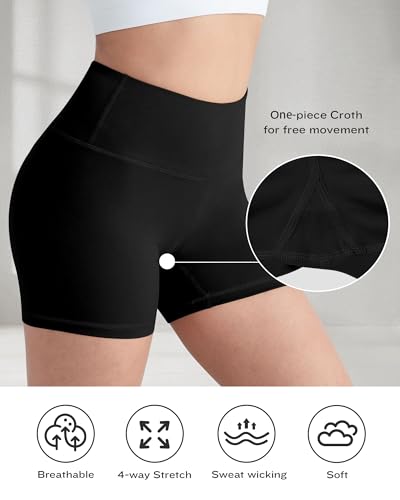 CHRLEISURE High Waisted Spandex Biker Shorts, Workout Booty Soft Yoga Shorts for Women2