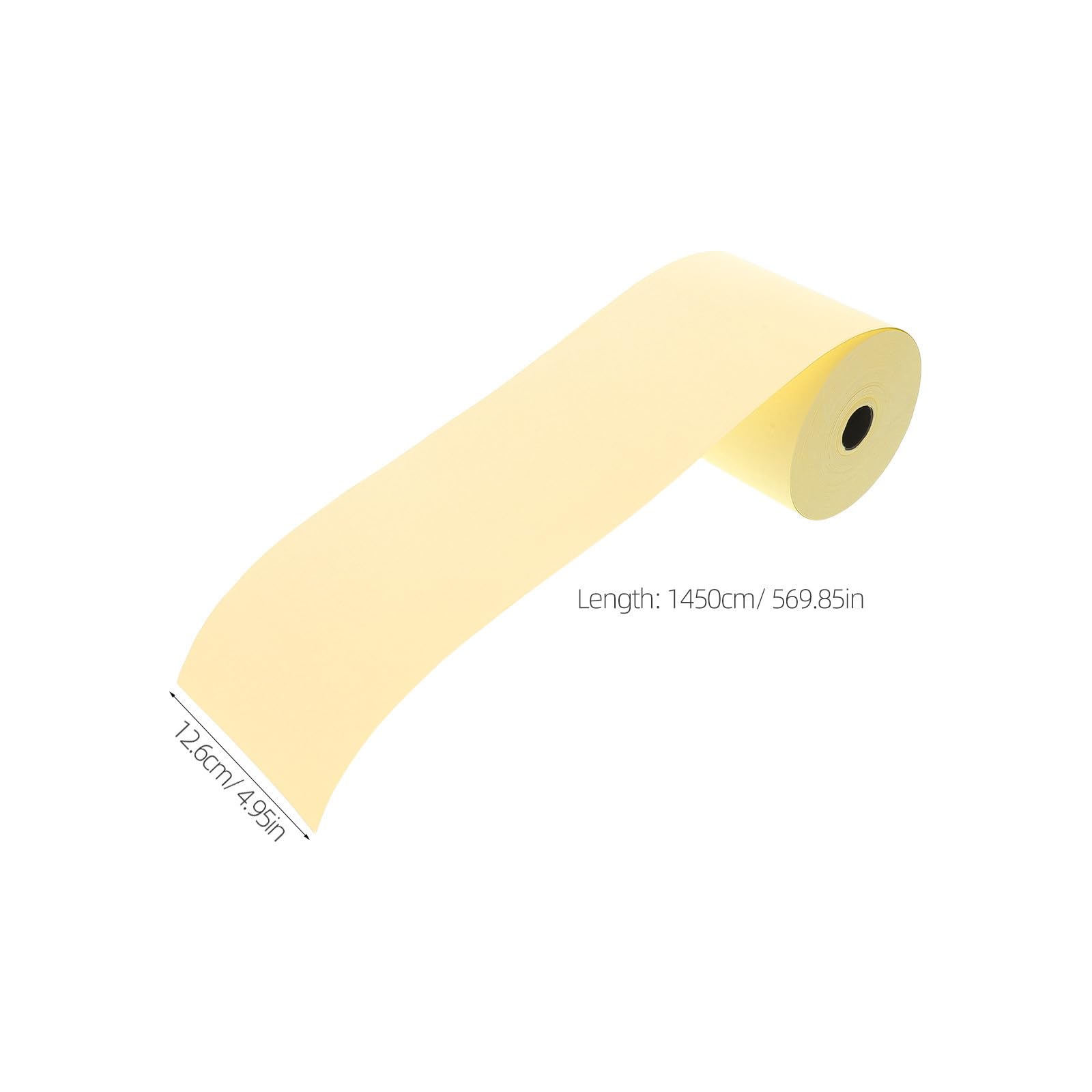 Gatuida Rollo de Papel Térmico Impresión Precisa a Baja Temperatura 4 Rollos Amarillo y Recubrimiento Resistente al Frío para Impresora Térmica para Tiendas y Cajones