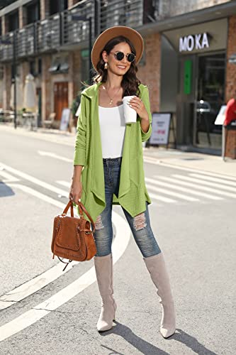 Image of VIISHOW Womens Lightweight Casual Hoodie Cardigans Open Front Waffle Knit Long Sleeve Outwear Coat with Pockets