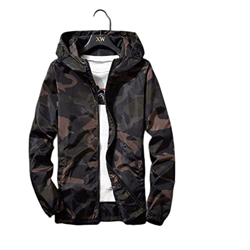 AGALUS Tarnjacke Herren Frühjahr Und Herbst Herrenmantel,Farbe3,4XL