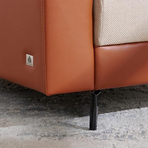 Image of Home Centre 1 Seater Andes Fabric Sofa| Fabric Sofa| (Brown) |Two Year Warranty