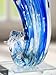 Dale Tiffany AS15206 Pacific Wave Handcrafted Art Glass Sculpture, Blue