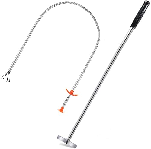 Paquete de 2 herramientas magnéticas de recogida – Flexible Extra Largo Alcance Flexible, Recuperación de Herramientas de Recogida de Imán