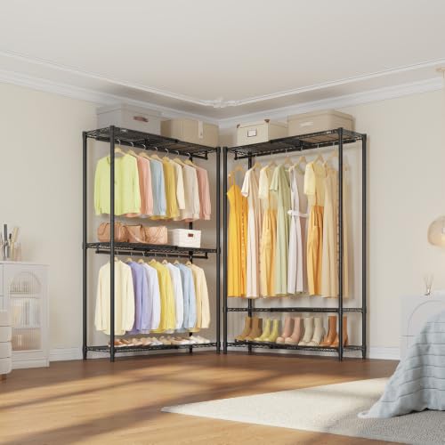 Image of VIPEK X1 Max Expandable Clothes Rack, 7ft Extra Tall Closet System, Black