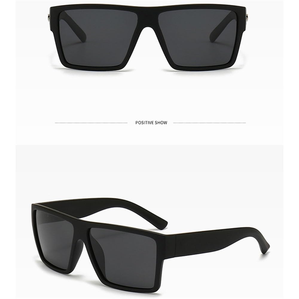 Gafas de sol polarizadas grandes cuadradas para hombre y mujer, antirreflejos, para conducir y pescar.