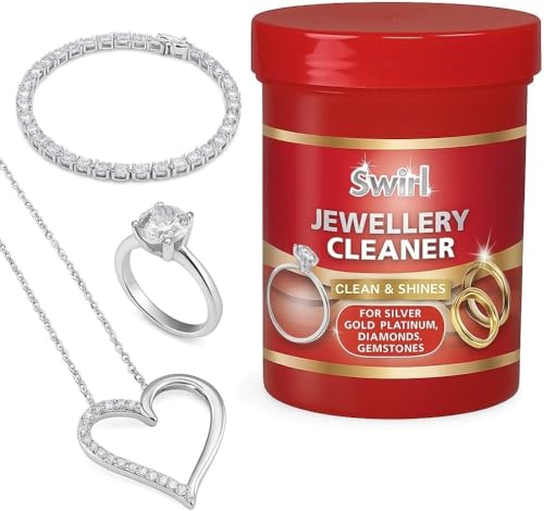 Jewellery Cleaner Solution Liquid 145ml Cleaning Fluid for Gold Silver Platinum Diamonds Gemstones - Deep Clean Earrings Rings Watches & Costume Jewellery Removes Dirt Oils Grime Safe & Effective