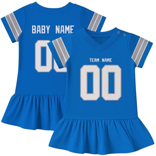 Image of KREDE Baby Clothes Unisex Bodysuit Jersey Style Custom Name Number for Baby Boys