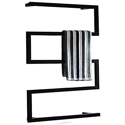 ZQFIDFYR Towel Warmer/Electric Heated Towel Rack Bathroom Radiator with LED Switch Wall-Mounted Heated Towel Rail, 304 Stainless Steel Constant Temperature Towel Warmer (Hardwired)