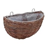 タカショー ガーデニング バスケット G-story ラタンウォールハンギングバスケット M 壁掛け プランター おしゃれ 寄せ植え 天然柳 GSTR-FG16