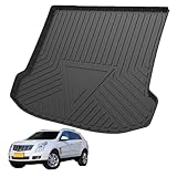 Elsetyler Custom Fit for Cargo Liner 2010-2016 Cadillac SRX - Black TPE All Weather Heavy Duty Waterproof Rear Cargo Tray Trunk Floor Mat Protector