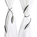 Valea Home 2 Pieces Curtain Tiebacks Clips Creative Window Drape Twist Tie Backs European Style Custom Made Curtain Holders Decorative Draperies Holdbacks, Silver Grey