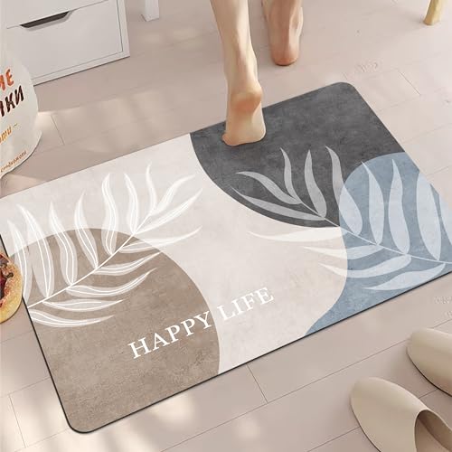 LXWINNER Super Absorbierende Badematte,Memory-Schaum-Badematten-Set,rutschfeste Mikrofaser...