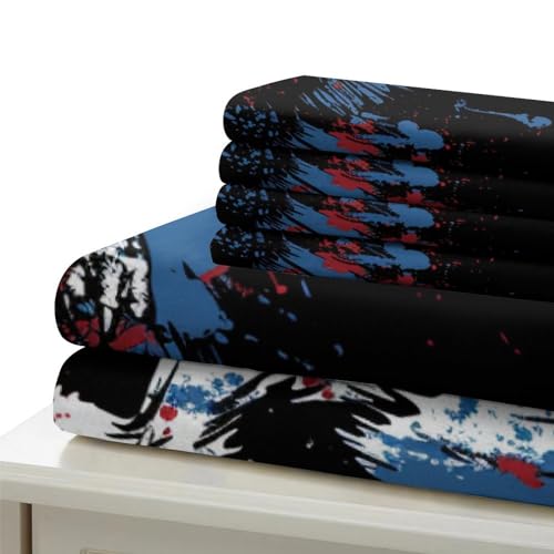 Housse de couette imprimé 3d aigle ensemble de literie single microfibre - 6