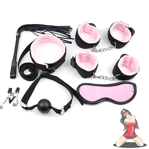 QiKKago Juego Combinado Rosa De 7 Piezas, Equipo De Pilates De Alta Resistencia, Equipo De Entrenamiento para Piernas, Caderas, Cintura Y Espalda, Regalo para Parejas-Q QiKKago Juego Combinado Rosa De 7 Piezas, Equipo De Pilates De Alta Resistencia, Equipo De Entrenamiento para Piernas, Caderas, Cintura Y Espalda, Regalo para Parejas-Q