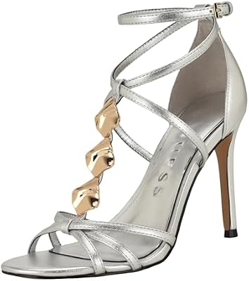 Guess Women's Chaella Sandal, Silver 040, 5.5