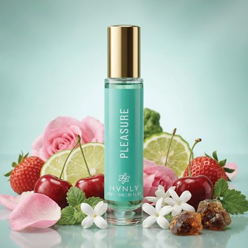 Image of HVNLY Pleasure Eau De Parfum For Women | Long Lasting Luxury Fruity Floral Perfume | Cherry, Rose, Strawberry | Best Female Gift For Anniversary, Birthday, Wedding | Office Wear, Day Wear, Special Occassions | 15 ml