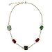 West Coast Jewelry ELYA Women's Dyed Green and Red Chalcedony Gold Tone Necklace