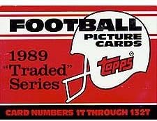 1989 Topps Traded Football Complete Mint 132 Card Set in Original Factory Set Box. Featuring Rookie Cards of Barry Sanders, Troy Aikman, Derrick Thomas, Deion Sanders and Many Others! by Topps