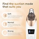 Blackhead Remover Vacuum - Professional Blackhead Extractor for Face with 3 Adjustable Suction Levels, USB Rechargeable Pore Cleaner, and 5 Interchangeable Probes (White) - Image 5
