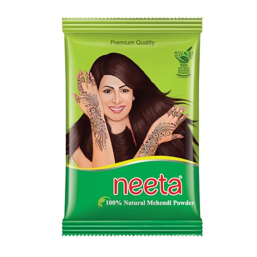 Image of Neeta Mehendi Powder 100g Pack of 4, Pure Natural Henna Mehandi Powder for Hair, Hand & Feet
