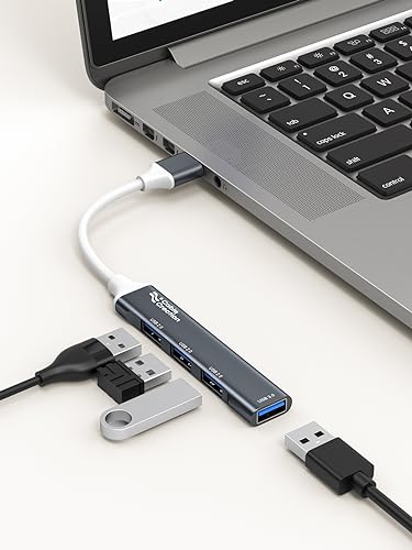 Image of CableCreation 4 in 1 USB Hub(Lite Series), Multiport Adapter with 1 x USB 3.0 & 3 x USB 2.0 Ports,Up to 5 Gbps Super Fast Data Transfer for MacBook Pro /Air, PS4, Xbox, Windows, Android, Linux