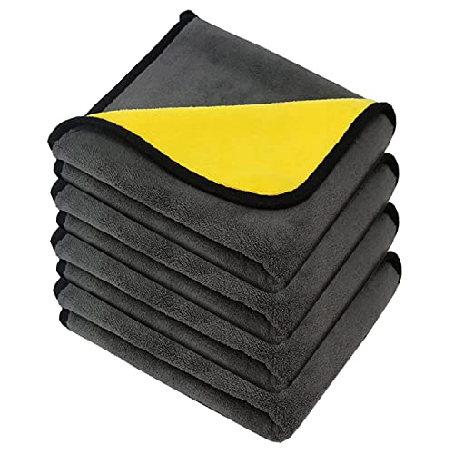 Image of Car Wash Microfiber Towel Auto Detailing Microfibar Cloth Car Cleaning Towel Drying Cloth Car Care Detailing Auto (30 x 60, Pack of 4)