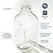 kitchentoolz 64 oz Glass Milk Bottles with Pour Spouts and Tamper-Proof Caps – Half Gallon Containers – 2 Pack – Made in USA