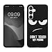 Produktbild kwmobile Hülle kompatibel mit Samsung Galaxy A55 5G - Handyhülle Silikon Case - Don't Touch My Phone Weiß Schwarz