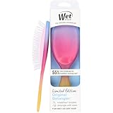 Wet Brush Original Detangler Hair Brush, Soft, Flexible Bristles Gently Detangle All Hair Types, Works on Wet or Dry Strands, Ergonomic Handle, Reduces Breakage, Limited Edition, Electric Sky Pink