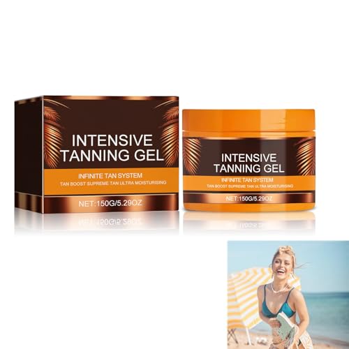 Gel Bronceador Intensivo de Lujo,Gel de Lujo de Bronceado Intensivo,Crema de Acelerador Intensivo de Bronceado,Bronceado Marrón, para Sol al Aire Libre,150g