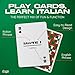 Italian Lingo Playing Cards | Travel Flashcards | Learn Italian Vocabulary in A Fun & Easy Way | 52 Essential Translations