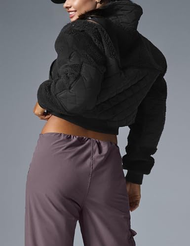 Womens Winter Trendy Full Zipper Fleece Jackets Long Sleeve Relaxed Warm Sherpa Coats with Pockets3