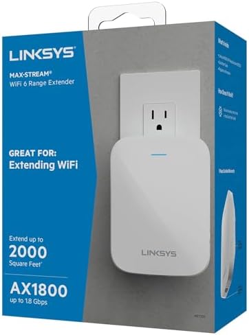 Linksys RE7350 Dual-Band Wi-Fi 6 Wireless Range Extender