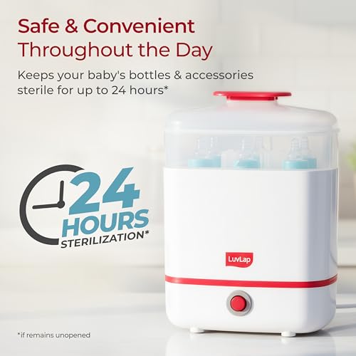 Image of LuvLap 3-in-1 Electric Steam Sterilizer, Sterlizer for Baby Products, Kills 99.9% Germs, 8 Minutes Superfast Sterilization, Keeps Items sterile for up to 24 Hours* (Pack of 2)
