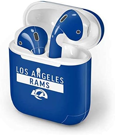 Skinit Decal Audio Skin Compatible with Apple AirPods 2 - Officially Licensed NFL Los Angeles Rams Blue Performance Series Design