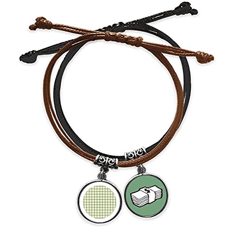 Pulsera de cuerda de mano estilo grid para lucir en salidas casuales