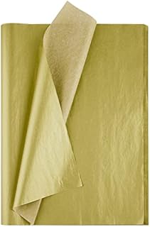 TUPARKA 60 Sheets Gold Tissue Paper Christmas Tissue Paper Wrapping Paper Gift Paper for DIY and Craft, Gift Decorations in Christmas Party 52 x 38cm (Glod)