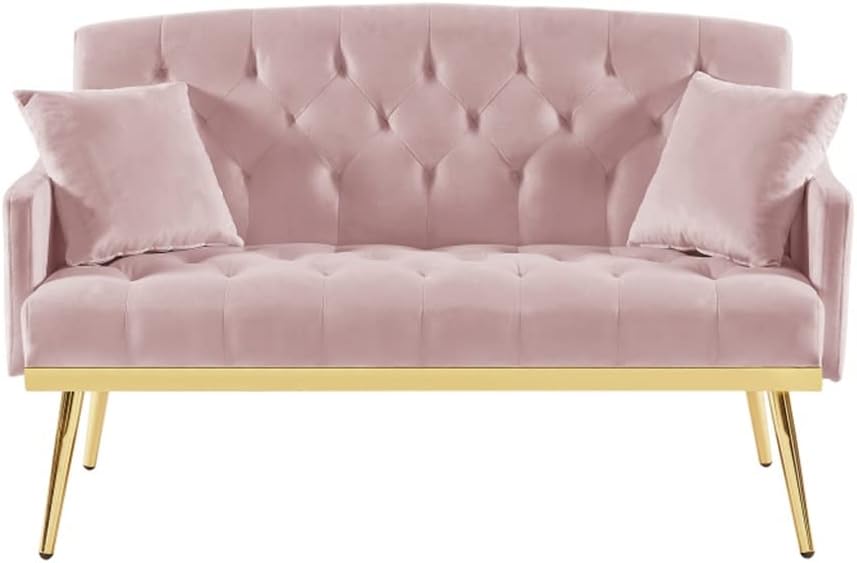 2 Seater Sofa，Golden Leg，Velvet Sofa，Interior Furniture, Living Room and Bedroom