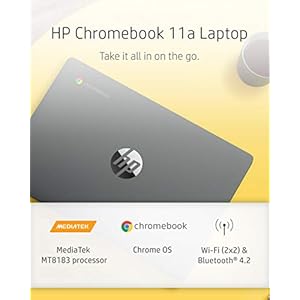 HP Chromebook 11-inch Laptop - MediaTek - MT8183 - 4 GB RAM - 32 GB eMMC Storage - 11.6-inch HD Display - with Chrome OS™ - (11a-na0010nr, 2020 model) - immagine 3