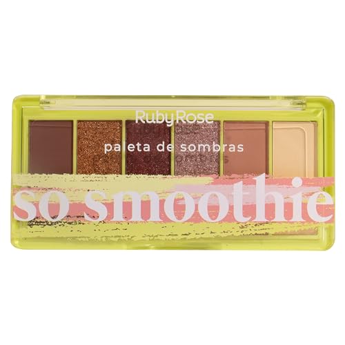 Paleta De Sombras Ruby Rose 6 Cores Matte E Cintilante - INTENSE ESPRESSO (SO SMOOTHIE, ESTOJO)