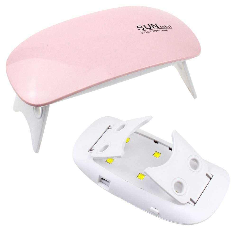 PRUVIA Mini UV LED Nail Lamp, Portable Gel Light Mouse Shape Pocket Size Nail Dryer with USB Cable for All Gel Polish 4