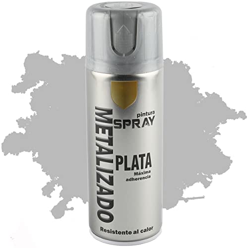H HANSEL HOME Pintura Spray Plata Metalizado 400 Ml