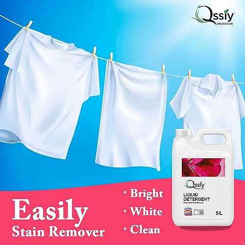 Image of Qssiy Liquid Laundry Detergent 10L Can, Lily, Concentrated Stain Remover for Hand & Machine Wash (Front /Top Load, HE)