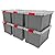 IRIS USA 19 Gallon Lockable Storage Totes with Lids, 6 Pack - Gray, Heavy-Duty Durable Stackable Containers, Large Garage Organizing Bins Moving Tubs, Rugged Sturdy Equipment Utility Tool Box
