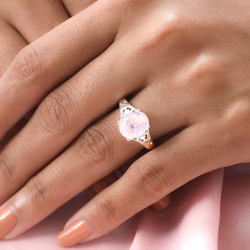 shop lc rainbow moonstone ring 925 sterling silver wedding women birthday gifts for women
