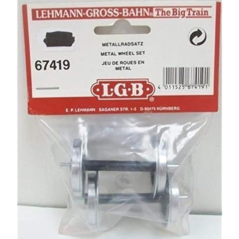 LGB 67419 - 2 Stück Metall-Scheibenradsatz, Ersatzräder für Lokomotiven und Wagen, Ersatzteile, Metallrad, Spur G Cover