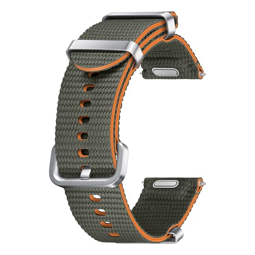Image of SAMSUNG Galaxy Watch 7, 6, 5, 4 Series Athleisure Band, Nylon, Smartwatch Replacement Strap for Men and Women, One Click Attachment, Small /Medium, ET-SOL30SKEGUJ, Green
