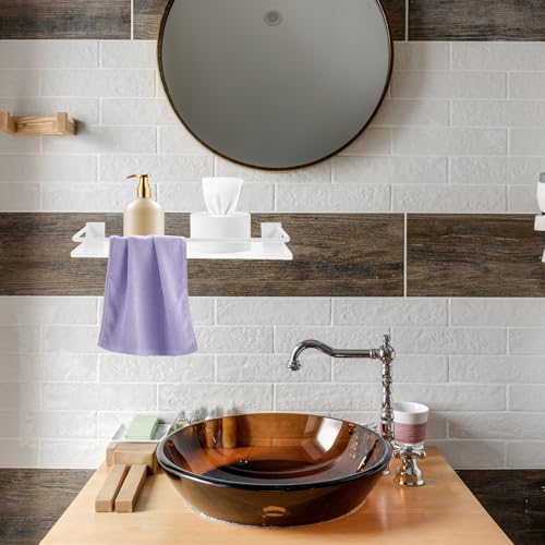 Étagère murale sans perçage compacte pour optimiser les petites salles de bain - 3