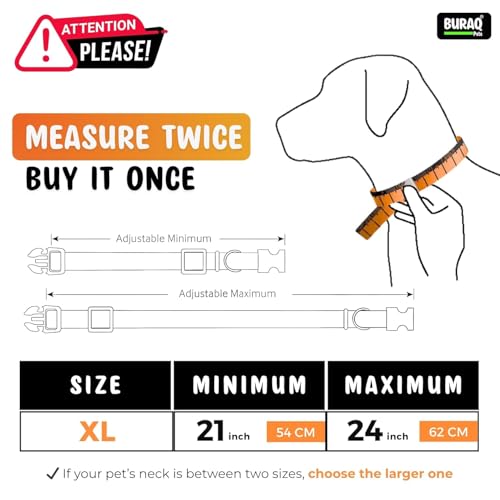 Image of Buraq Pets Tactical Dog Collar with Handle Heavy Duty Black
