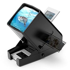 DIGITNOW 35mm Slide and Film Viewer, 3X Magnification, Battery Operation, LED Lighted Illuminated Viewing –for 35mm…